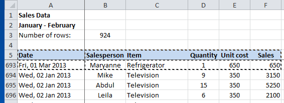 Excel Pivot Table, changing the data source, current data range selected
