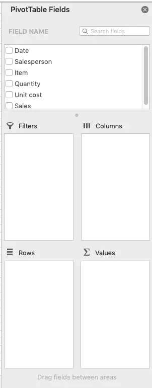 Excel PivotTables - setting up your field layout