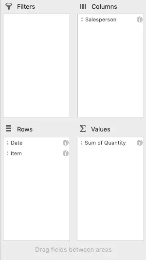 Excel PivotTable - rearranging field layout in your PivotTable.