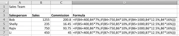 How to write if functions in excel