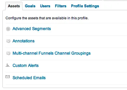 Google Analytics Admin screen showing email report management