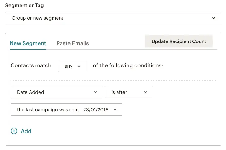 Mailchimp email campaign - create a new segment | Learn Mailchimp with Five Minute Lessons