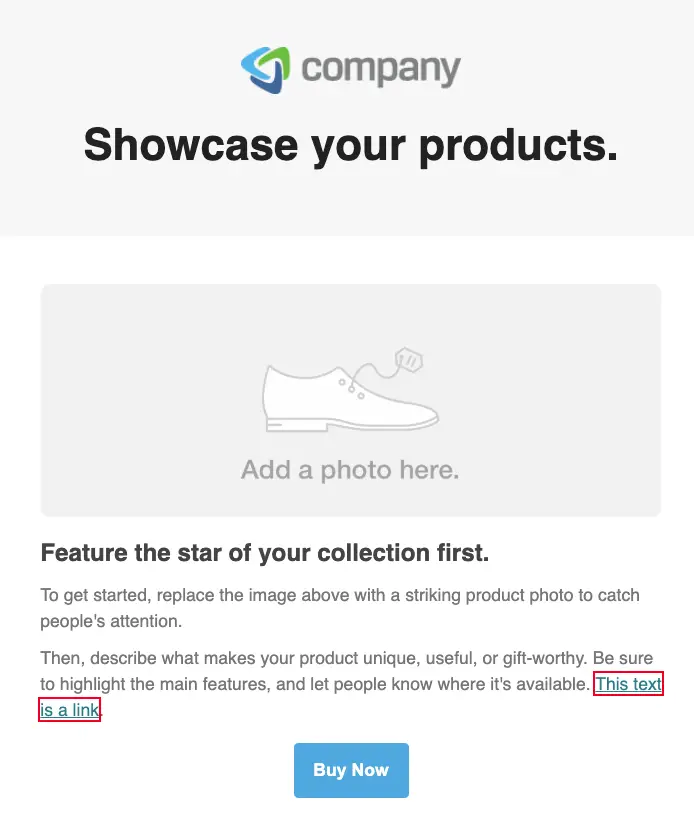 Mailchimp email campaign - link checker preview with links highlighted | Learn Mailchimp with Five Minute Lessons