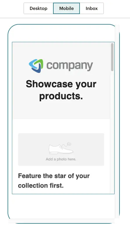 Mailchimp email campaign preview - Mobile view | Learn Mailchimp with Five Minute Lessons